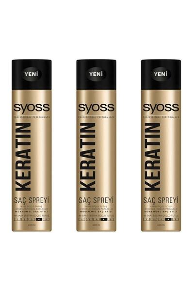 Syoss 400ml keratin saç spreyi 3 adet