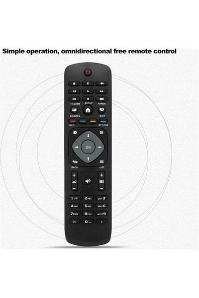 erorex Remote Control For Philips LCD And Smart Digital HDTV Black
