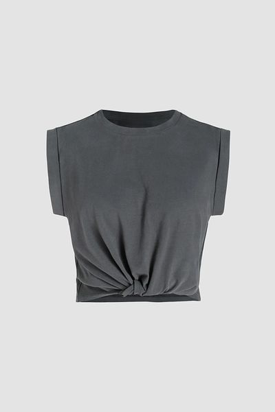 Hiccup Tricou scurt de bază cu gât rotund