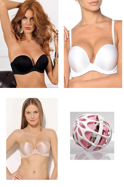 Orkide Orkide Cindy 3-Piece Strapless Bra - Size 2, Large-Looking, Mixed Color Wash Ball Gift