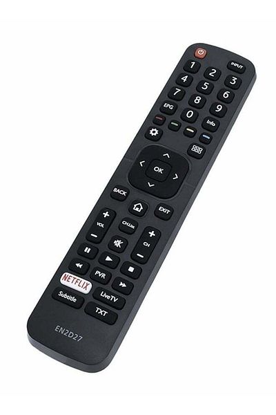 erorex Remote Control For Hisense Smart LED TV Black