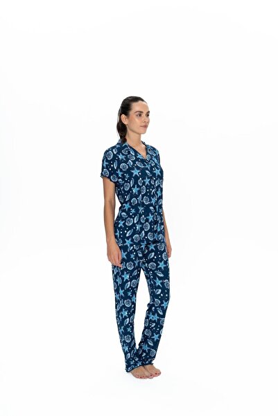 U.S. Polo Assn. Women's Navy Blue Pajama Set - 20084
