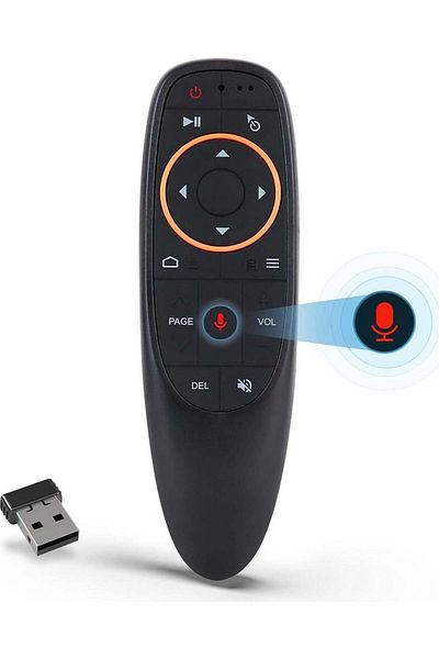 erorex Wireless Remote Control With Voice Control For Android TV Box Black