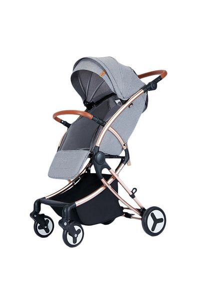 TEKNUM Teknum A1 Feather Lite Stroller-Grey + Sunveno Diaper Bag-Black + Hooks