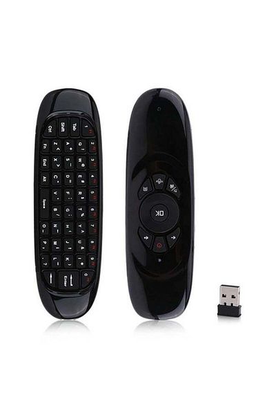 erorex Wireless Remote Control Keyboard For Android Smart TV/Set Top Box/PC Black