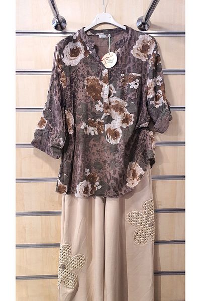 Park Moda Модел на италианска риза с божур