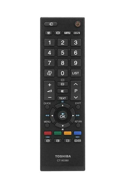 erorex TV Remote Control For Toshiba LCD Screen Black