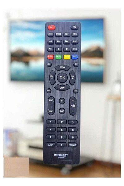 erorex جهاز تحكم عن بعد بديل لجهاز الاستقبال Stargold SG-800 باللون الأسود