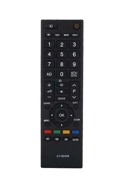 erorex TV Remote Control for Toshiba Black