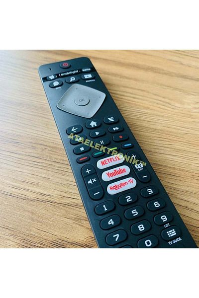 erorex جهاز التحكم عن بعد لتلفزيون Philips Ambilight 43PUS7304 50PUS7304 55PUS7304 58PUS7304 70PUS7304 LED Netflix Rakuten
