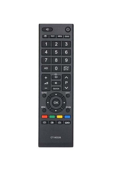 erorex جهاز تحكم عن بعد لاسلكي للتلفزيون LCD من Toshiba Ct-90326 باللون الأسود