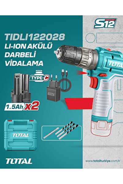 Genel Markalar Li-İon Akülü Darbeli Vidalama Type-C Şarjlı TIDLI122028 NMS HI...