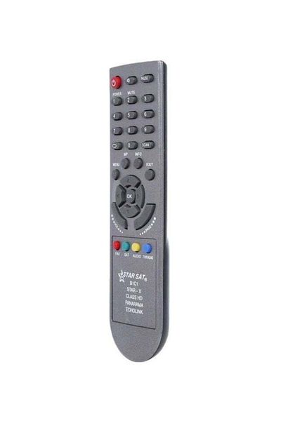 erorex جهاز تحكم عن بعد لجهاز استقبال Star Sat Class HD Panarama Echolink باللون الفضي والأسود والأحمر
