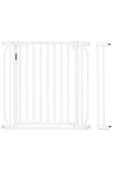 BabySafe Baby Safe - Metal Safety LED Gate w / t 10cm Extension - White