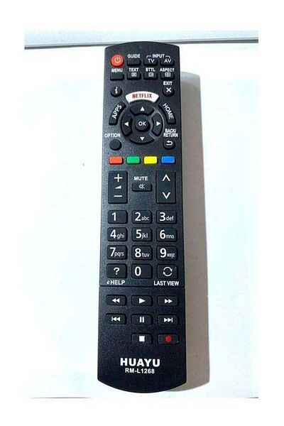 erorex Remote Control For Panasonic Tv Black