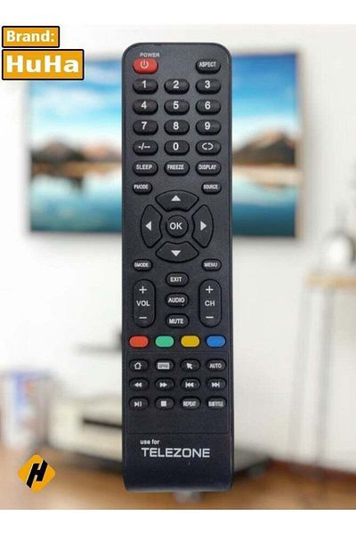 erorex Telezone TV Remote - Replacement Remote Control Compatible For TELEZONE Smart LCD LED TVs - Black
