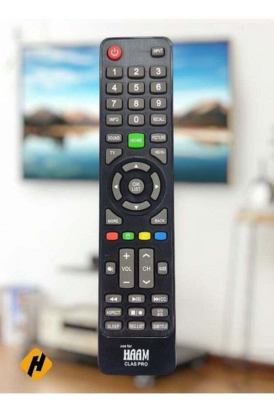 erorex Replacement Remote Control For Haam Tv Lcd Led Class Pro Lcd Led Tvs - Black