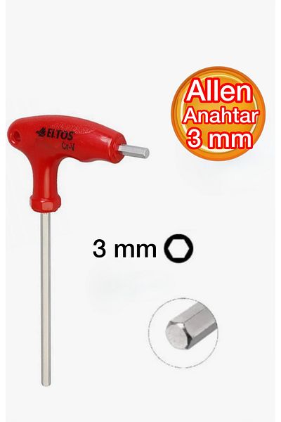Eltos 3 mm t Type Allen Key