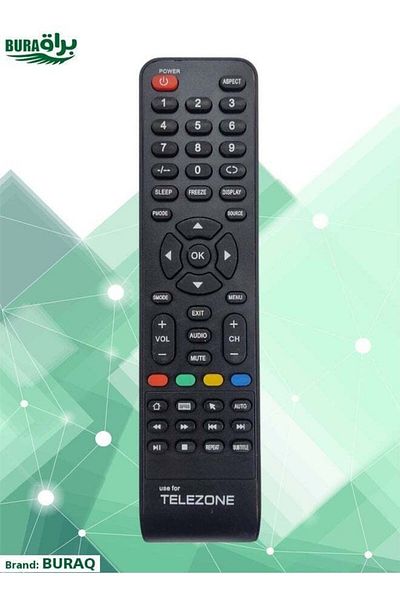 erorex Telezone TV Remote - Replacement Remote Control Compatible For TELEZONE Smart LCD LED TVs - Black