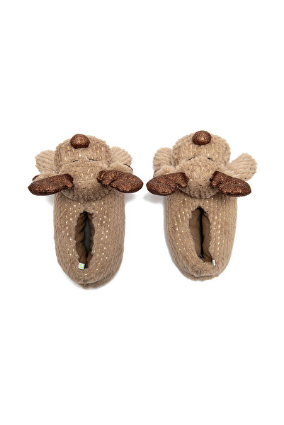 Twigy Geyik Star Kadın Hayvanlı Panduf Kahverengi 36/41