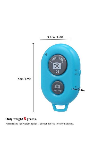 erorex Bluetooth Remote Shutter 3.0 Self Timer for Android 4.2.2 And iOS 6.0 White