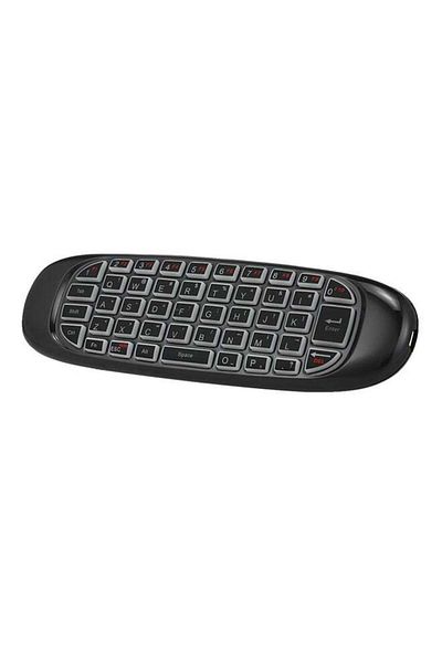erorex Double Sided Wireless Keyboard Remote Control For Smart TV Black
