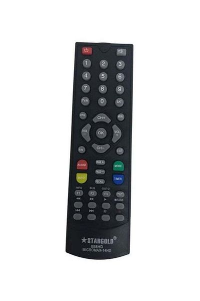 erorex Remote Control For Stargold Sg-888Hd Micromax-14Hd Receiver Black