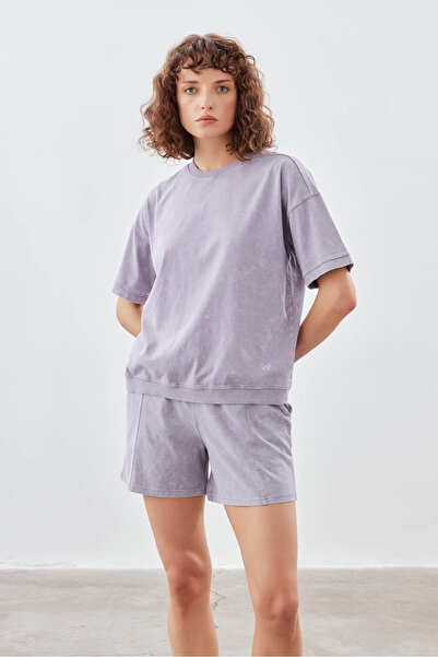 Hays Kadın Pamuklu Yıkamalı Kısa Kollu T-shirt