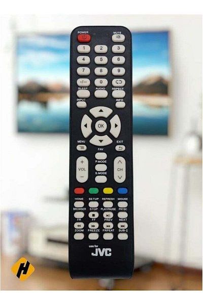 erorex Universal Remote Control For Jvc Pro Led Lcd Smart Tv Black