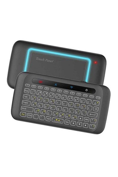 erorex Wireless Keyboard Remote Control With Touchpad For Smart TV Black