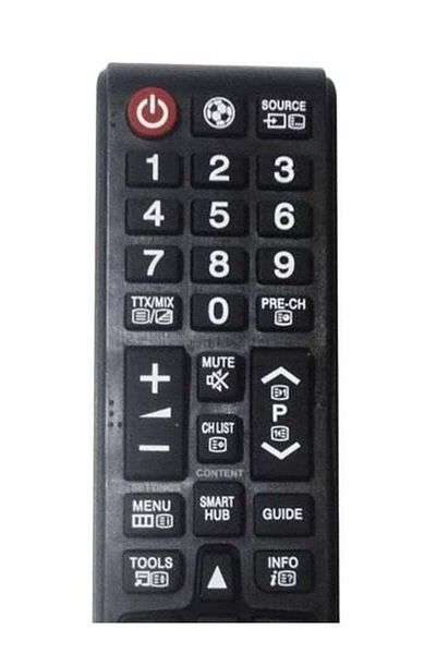 erorex Remote Control For Smart Samsung TV Screen Black