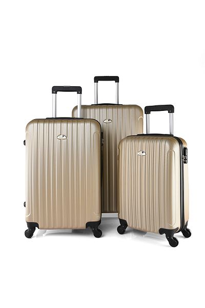 New Travel ABS Hard Luggage Trolley Travel Bag Suitcase Lightweight 3 Pieces Set Size 28/24/20 inch BR653/3P