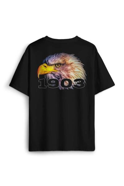 Kendim Seçtim Tricou unisex negru cu imprimeu 1903 - Eagle Black Eagle Head
