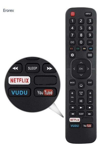 erorex Replacement Control For Hisense Tv Remote Control For Hisense Smart Tv With Netflix