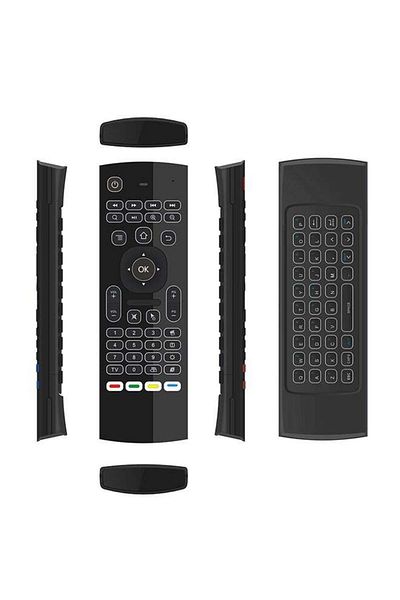 erorex Wireless Keyboard Remote Control For Smart TV Black