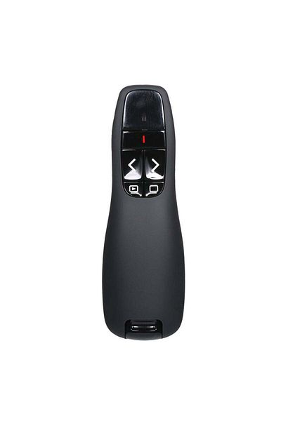 erorex 2.4G Wireless PPT Powerpoint Clicker With USB Receiver Remote Control Flip Pen Black