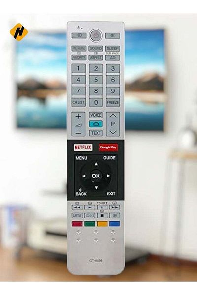 erorex جهاز التحكم عن بعد البديل الجديد CT-8536 مناسب لتلفزيون Toshiba Ultra-HD Android TV 58U7880AZ U7880*SERIES