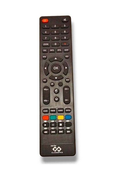erorex Replacement Remote Control For Class Pro Tv Black