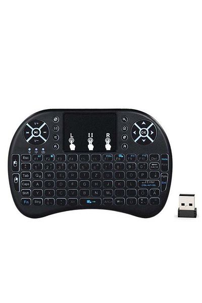 erorex Wireless Keyboard Remote Control With Touchpad For Smart TV Black