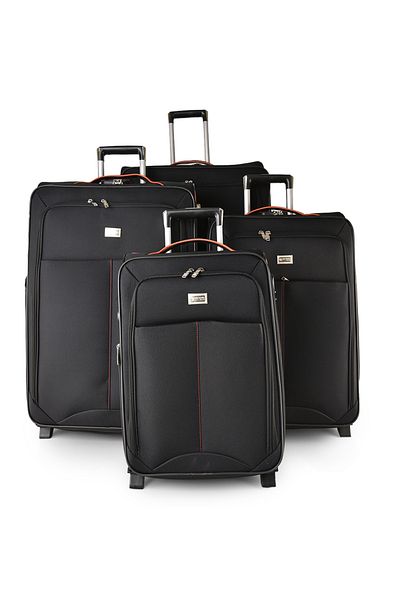 New Travel مجموعة حقائب سفر بعجلات من القماش الناعم، 4 قطع، 2 عجلات، مقاس 32/28/24/20 بوصة، 9923/4P