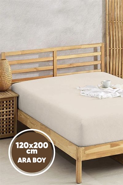 Eponj Home 120x200cm Cearşaf din jerseu de bumbac de mărime medie - elastic din bumbac pieptănat