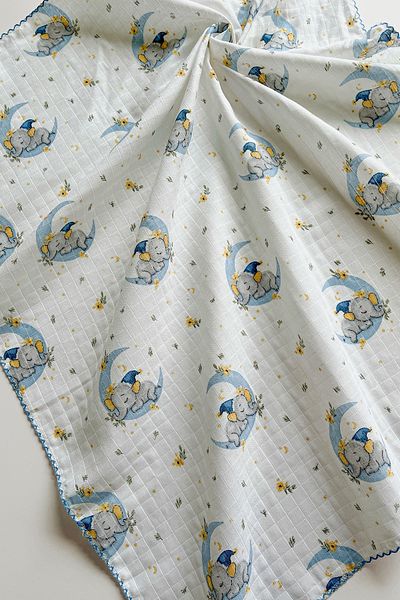 COOLMINIES Muslin Newborn Baby Blanket - 100% Cotton, 80*90 cm, Multi-Purpose Blanket