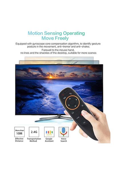 erorex Wireless Voice Control Handheld Remote Control For PC/Android-Samrt TV/Laptop/Notebook Black