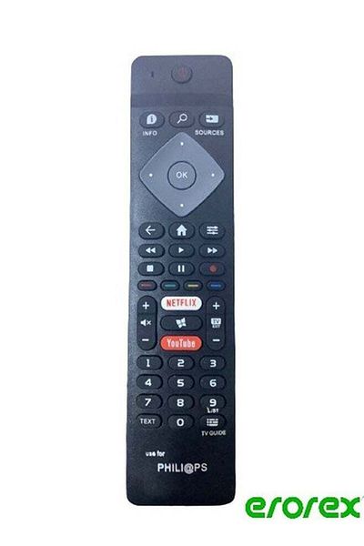 erorex Universal Remote Control For Philips Smart Lcd Led Tv with Netflix & YouTube Key Buttons