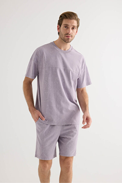 Syah Erkek Pamuklu Yıkamalı Kısa Kollu T-shirt