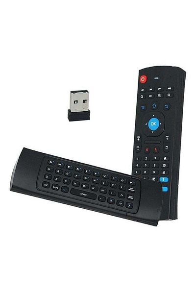 erorex 2.4G Wireless Remote Control With Build In Mic For Android TV Box MX3-M Black