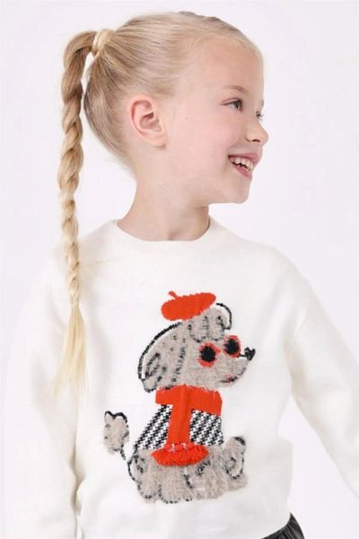 MAYORAL Pulover pentru fetiță cu modele florale - 4306