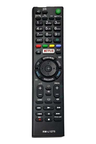 erorex RM-L1275 Sony Netflix Button LCD, LED TV Remote 309N