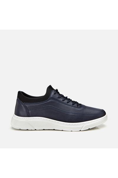 Hotiç Pantofi casual pentru bărbați din piele naturală bleumarin