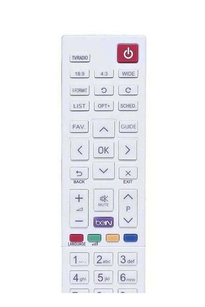 erorex Bein Sport Receiver TV Remote Control White